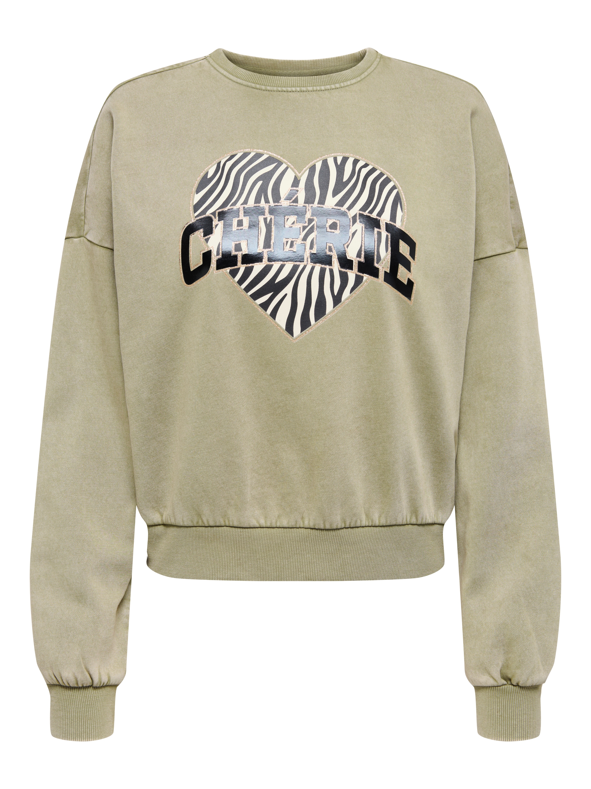 ONLY Sweatshirt 'ONLLauren' in Beige: Vorderseite