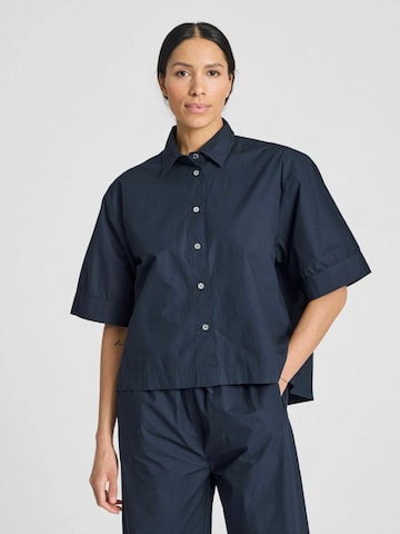 Gai+Lisva Bluse 'Astrid' in Blau: Vorderseite