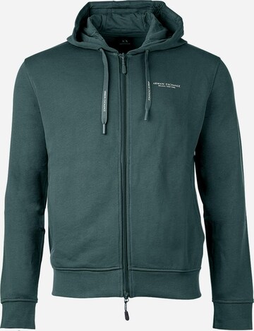 ARMANI EXCHANGE Zip-Up Hoodie in Green: front