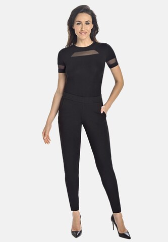 Tricou body 'Abby' de la TEYLI pe negru: față