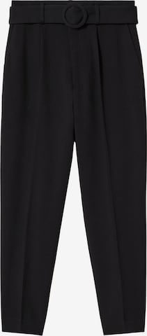 MANGO Regular Pleated Pants 'Manuel' in Black: front