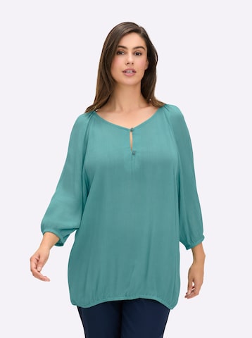 SHEEGO - Blusa em azul: frente