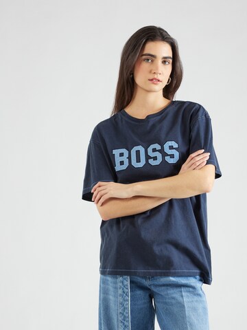 T-shirt BOSS en bleu : devant