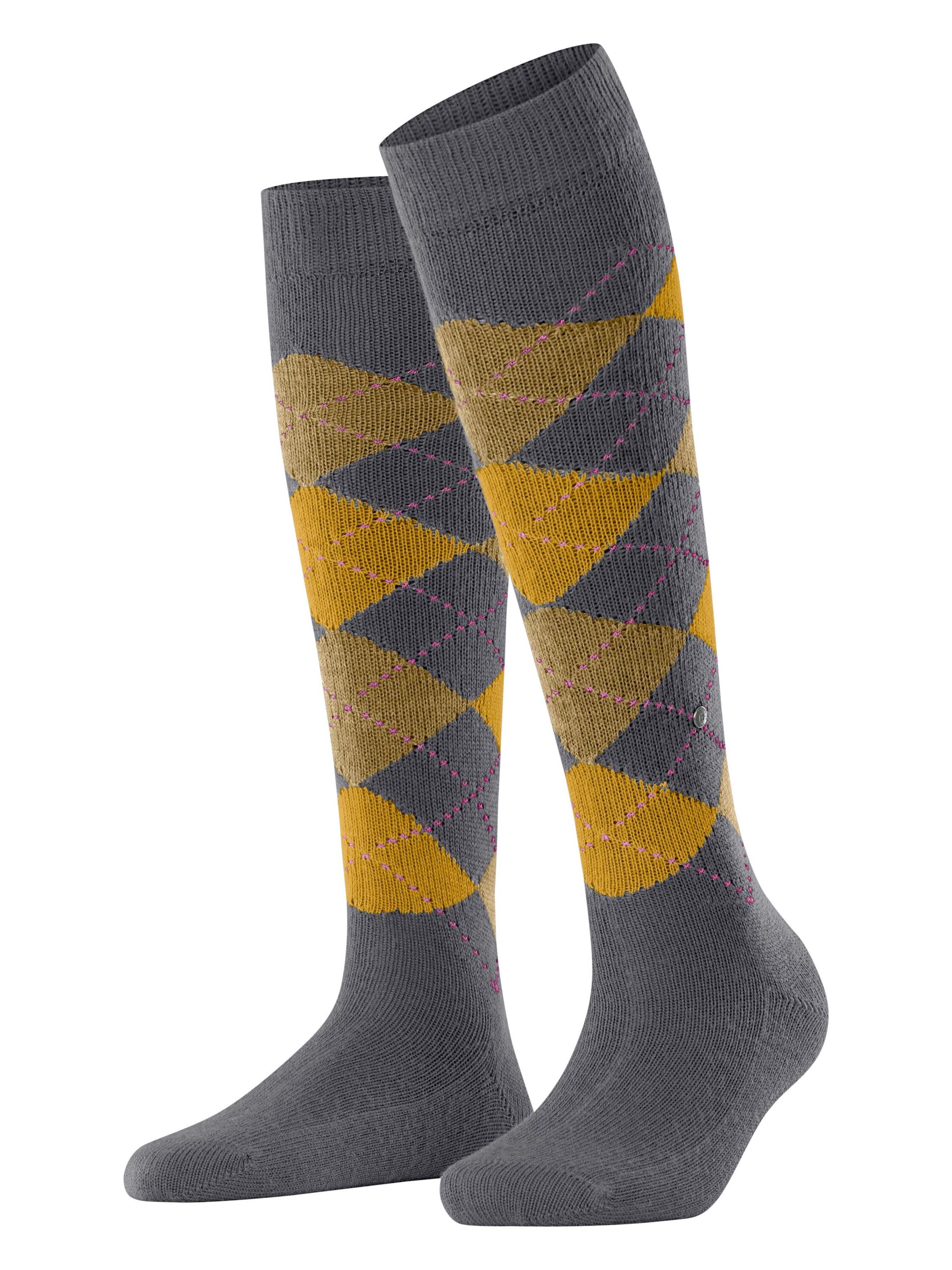 BURLINGTON Overknee Strümpfe 'Whitby'‌‌‌‌‌‌‌‌ in Grau: Vorderseite
