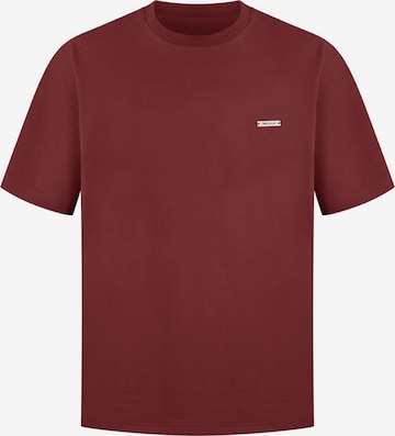 Smilodox Basic T-Shirt Ilyas in Rot: Vorderseite