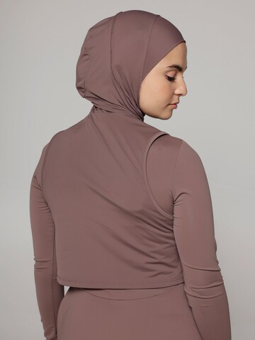 SIYA Swimwear T-Shirt Badeanzug 'Hijab' in Braun