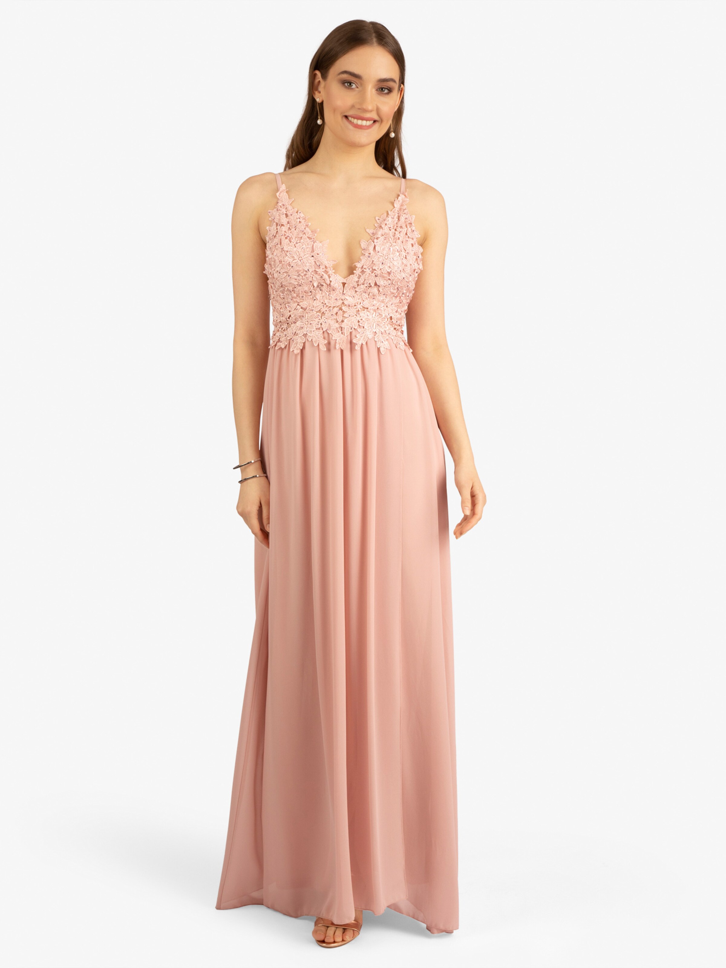 Frauen Kleider APART Abendkleid mit Spitzenbesatz in Pink - GY75774