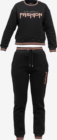 Tom Barron Tracksuit in Black: front