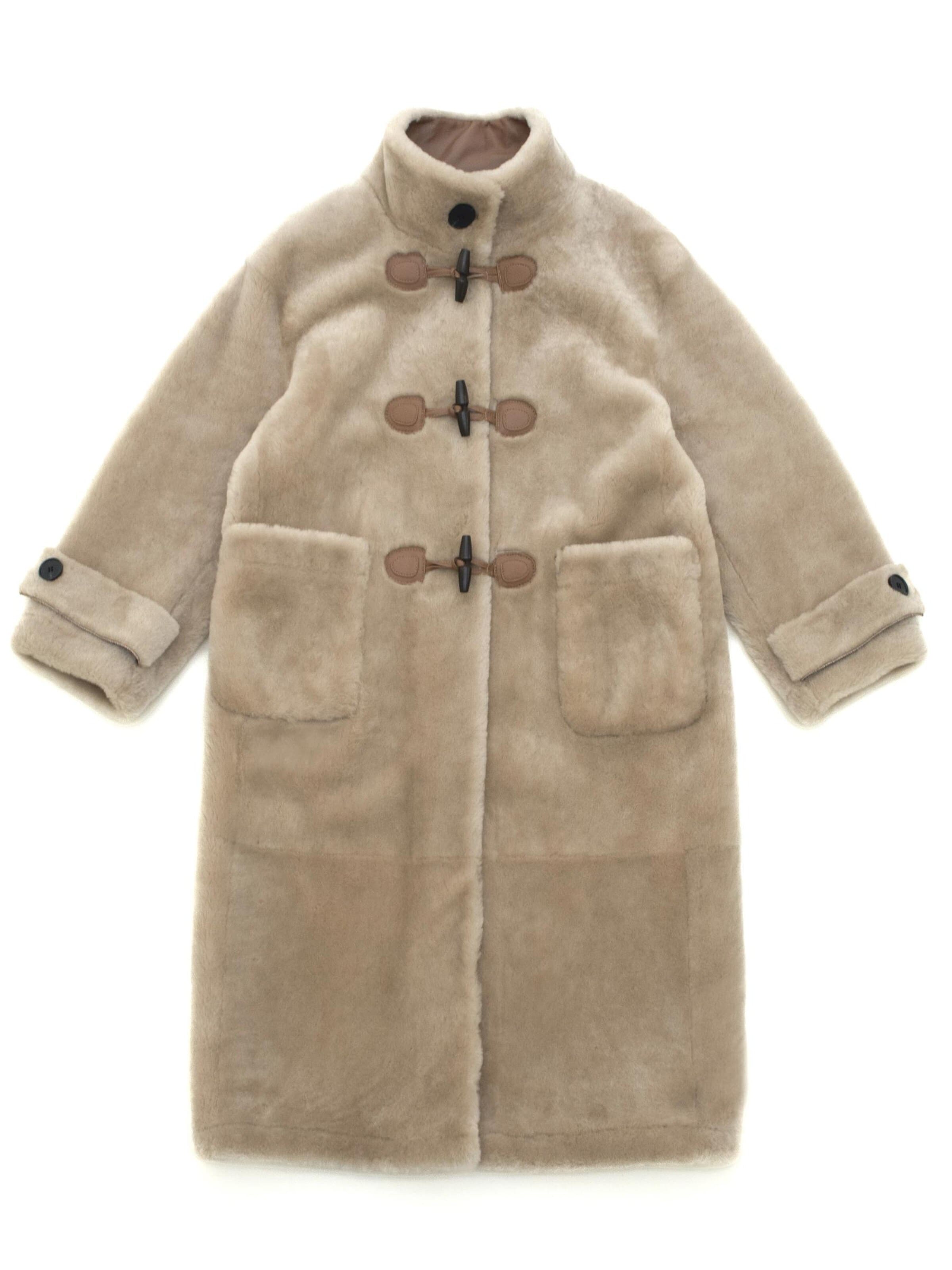 Just things we like Winter Coat 'FUFU' in Beige: front