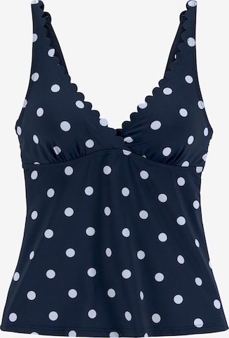 T-shirt Top per tankini di LASCANA in blu: frontale