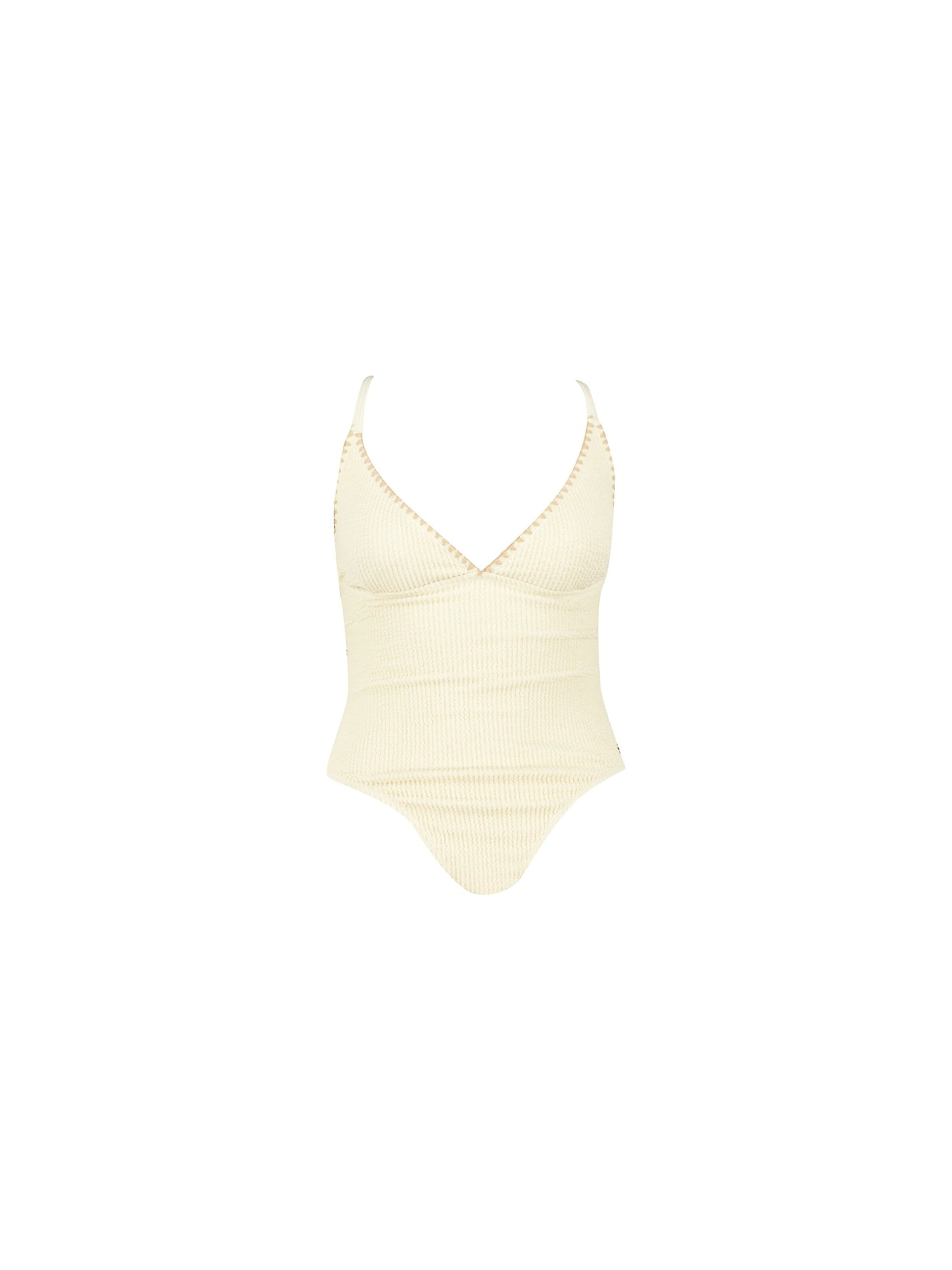 Maillot de bain Deeluxe en beige : devant