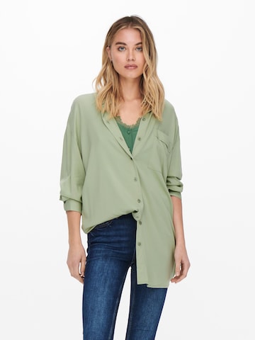 ONLY Bluzka 'BITTEN' w kolorze zielony: przód