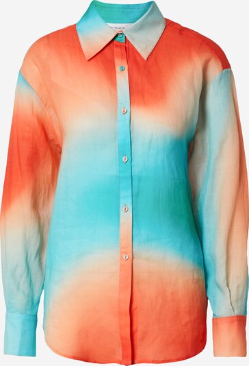 The Wolf Gang Blouse 'HERMOSA' in Cream / Cyan blue / Lobster, Item view