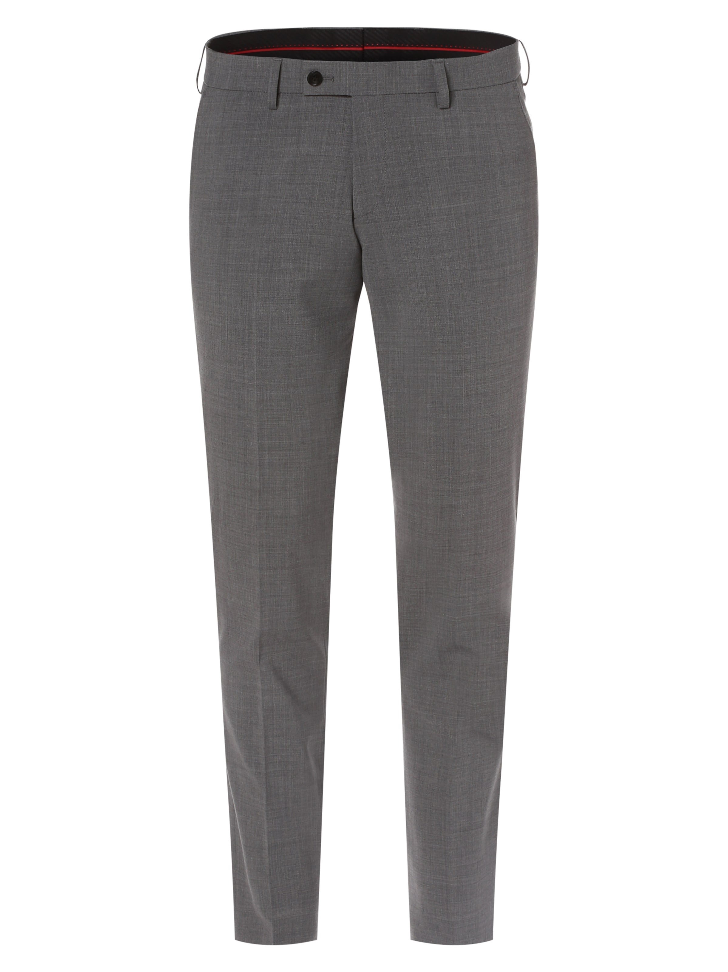 Finshley & Harding London Slim fit Pleated Pants ' Hoxdon ' in Grey: front
