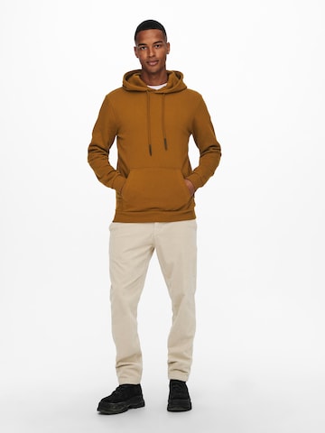 Only & Sons Regular Fit Sweatshirt 'Ceres' in Braun