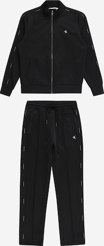 Calvin Klein Jeans Joggingpak in Zwart: voorkant