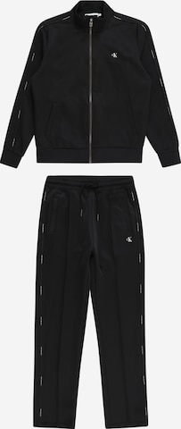 Calvin Klein Jeans Sweatsuit in Black: front