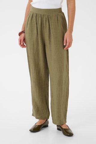 CULTURE - Loosefit Pantalón 'CUAniela Molly' en verde: frente