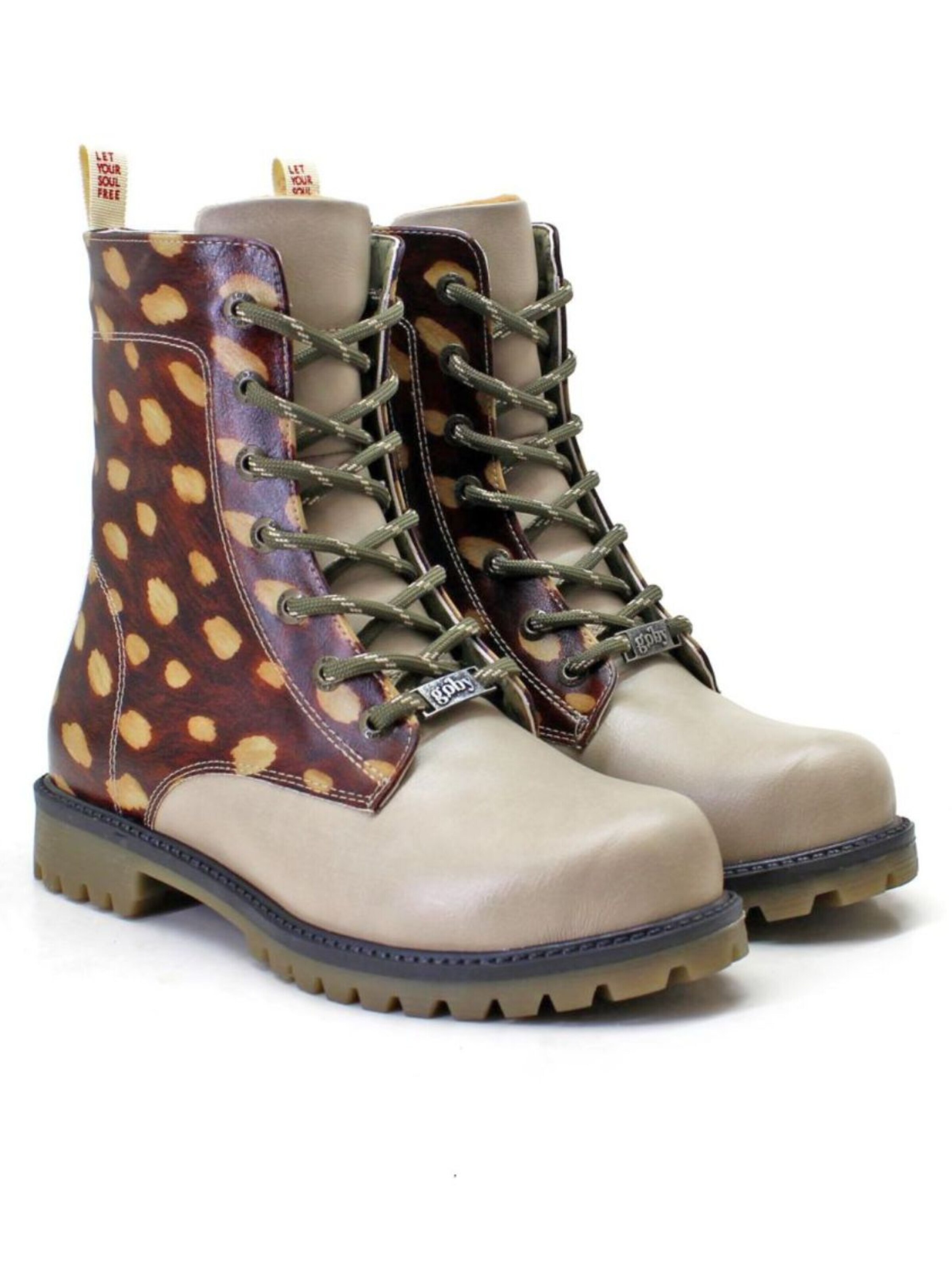 Goby Čizme sa vezicama 'Ankle Boots Goby MAT187' veličine 35 u bež, Pregled proizvoda