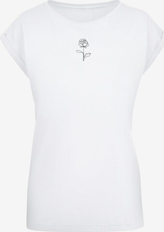 Merchcode Shirt 'Spring - Rose' in White: front