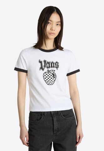 VANS Тениска 'Apple Boom Ringer' в бяло: отпред