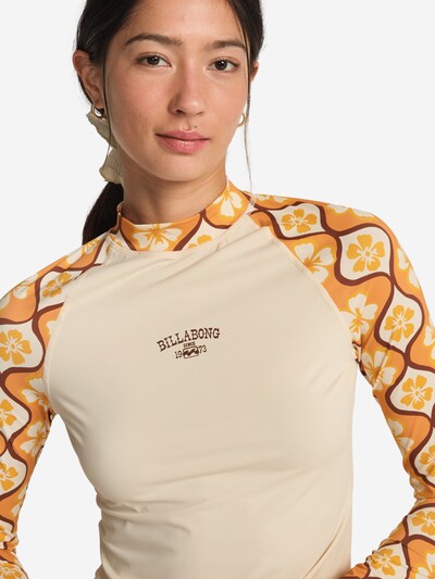 BILLABONG Performance Shirt 'Tropic Surf Print' in L in Cream / Orange, Item view