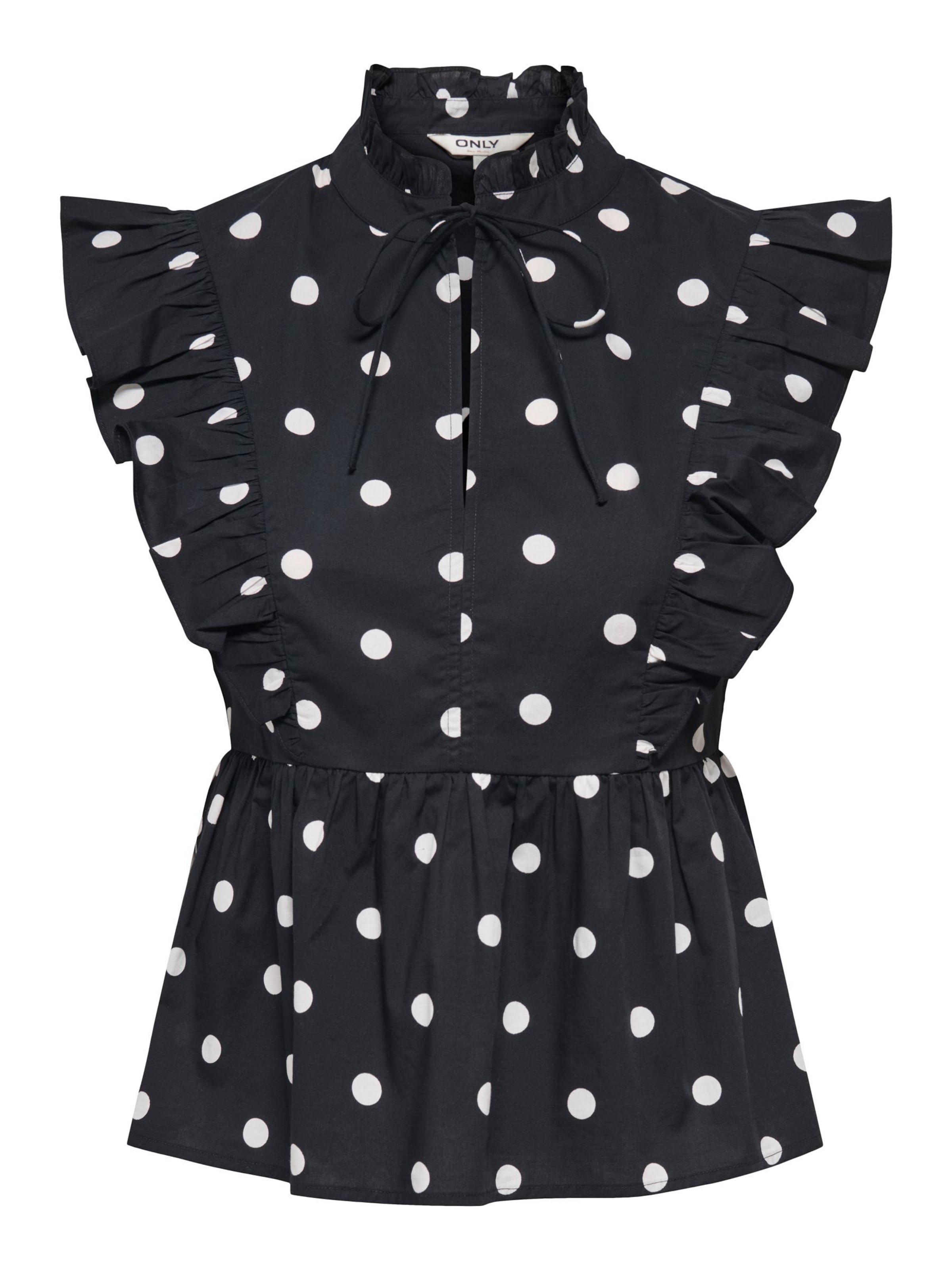 ONLY Bluse 'ONLKai' i XS i sort / hvid, Produktvisning