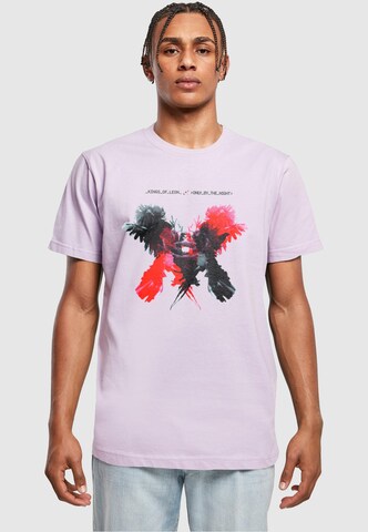 Merchcode Shirt 'Kings Of Leon' in Lila: voorkant