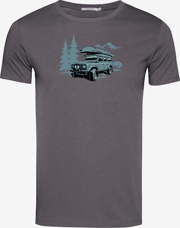 Maglietta 'Nature Getaway' di GREENBOMB in grigio: frontale