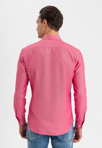 Coupe slim Chemise Jimmy Sanders en rose