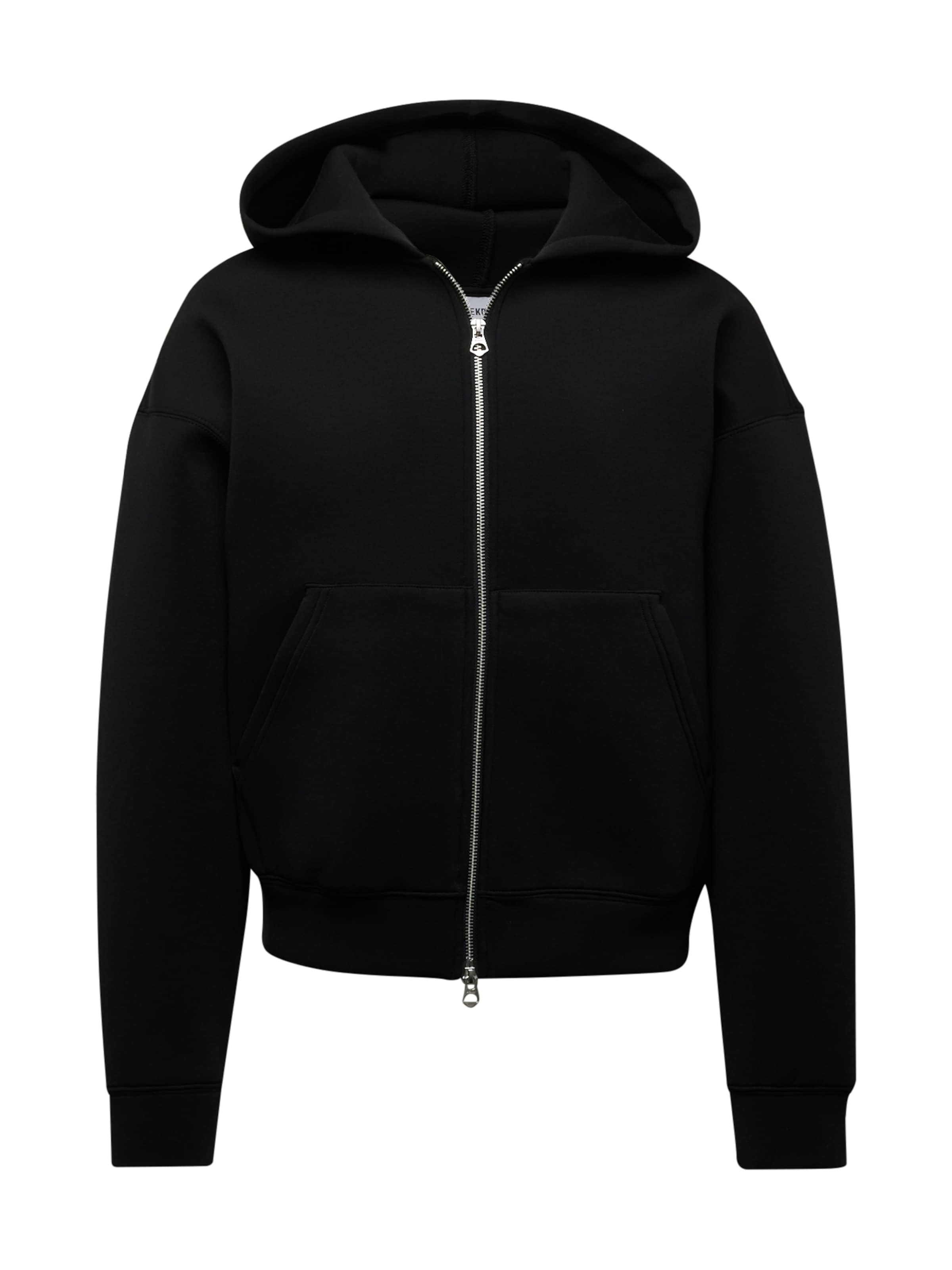 WEEKDAY Zip-Up Hoodie 'Simon' in Black: front
