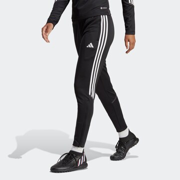 ADIDAS PERFORMANCE Slim fit Workout Pants 'Tiro 23 Club' in Black: front