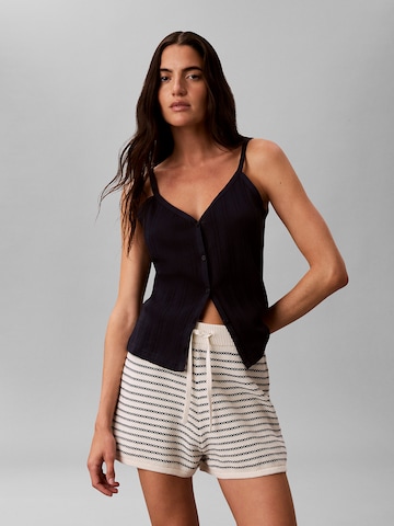 Loosefit Pantalon Calvin Klein Jeans en blanc : devant