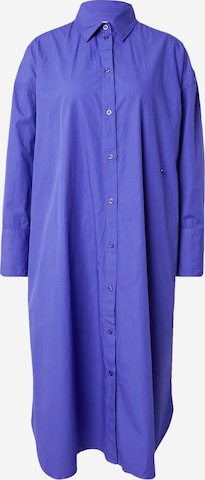 KnowledgeCotton Apparel Shirt Dress in Purple: front