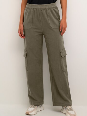 Regular Pantalon cargo 'Naya' Kaffe en vert