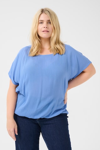 KAFFE CURVE Blouse 'KC Ami' in Blue: front