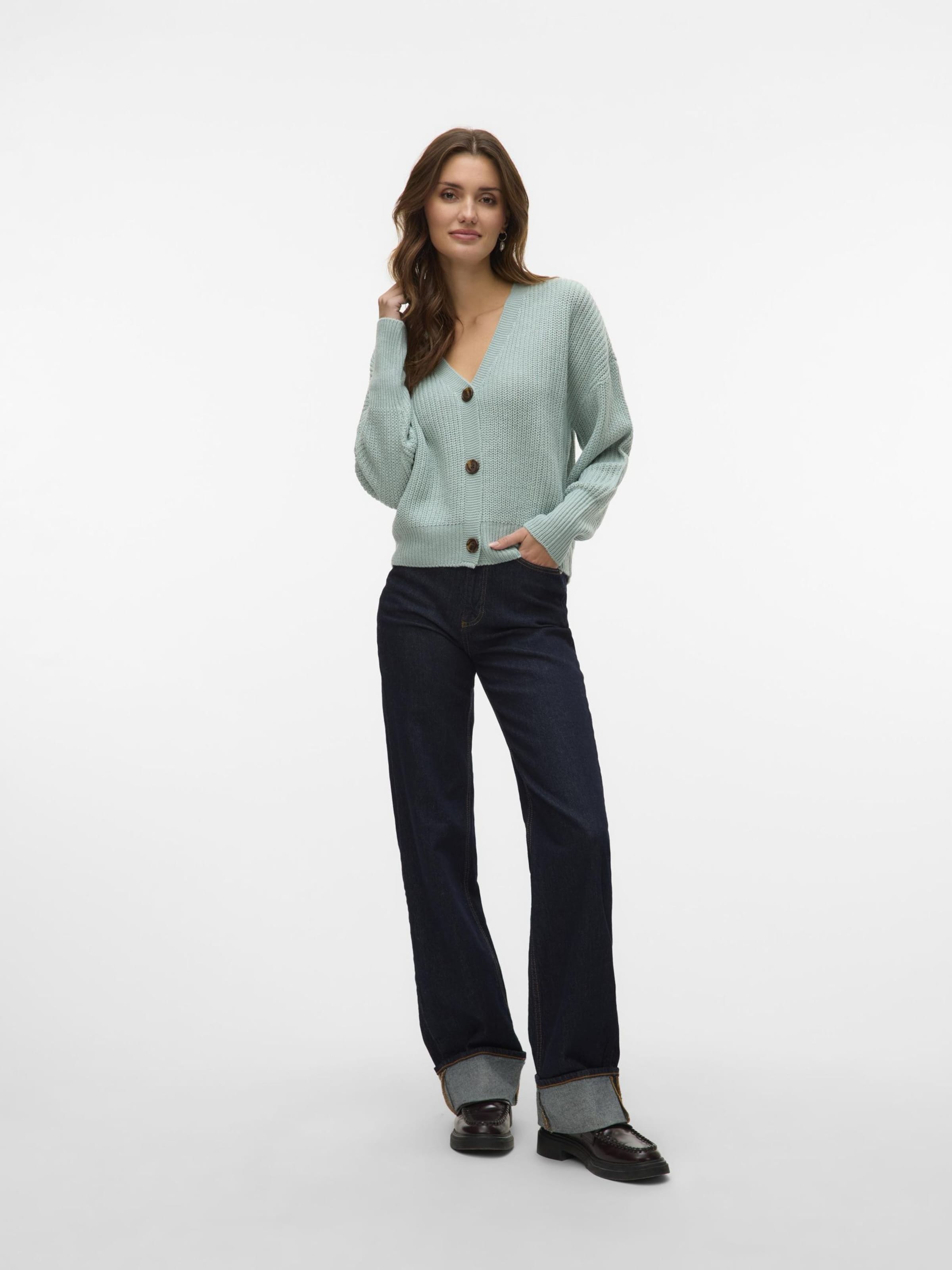 VERO MODA Knit Cardigan 'Lea' in Mint | ABOUT YOU