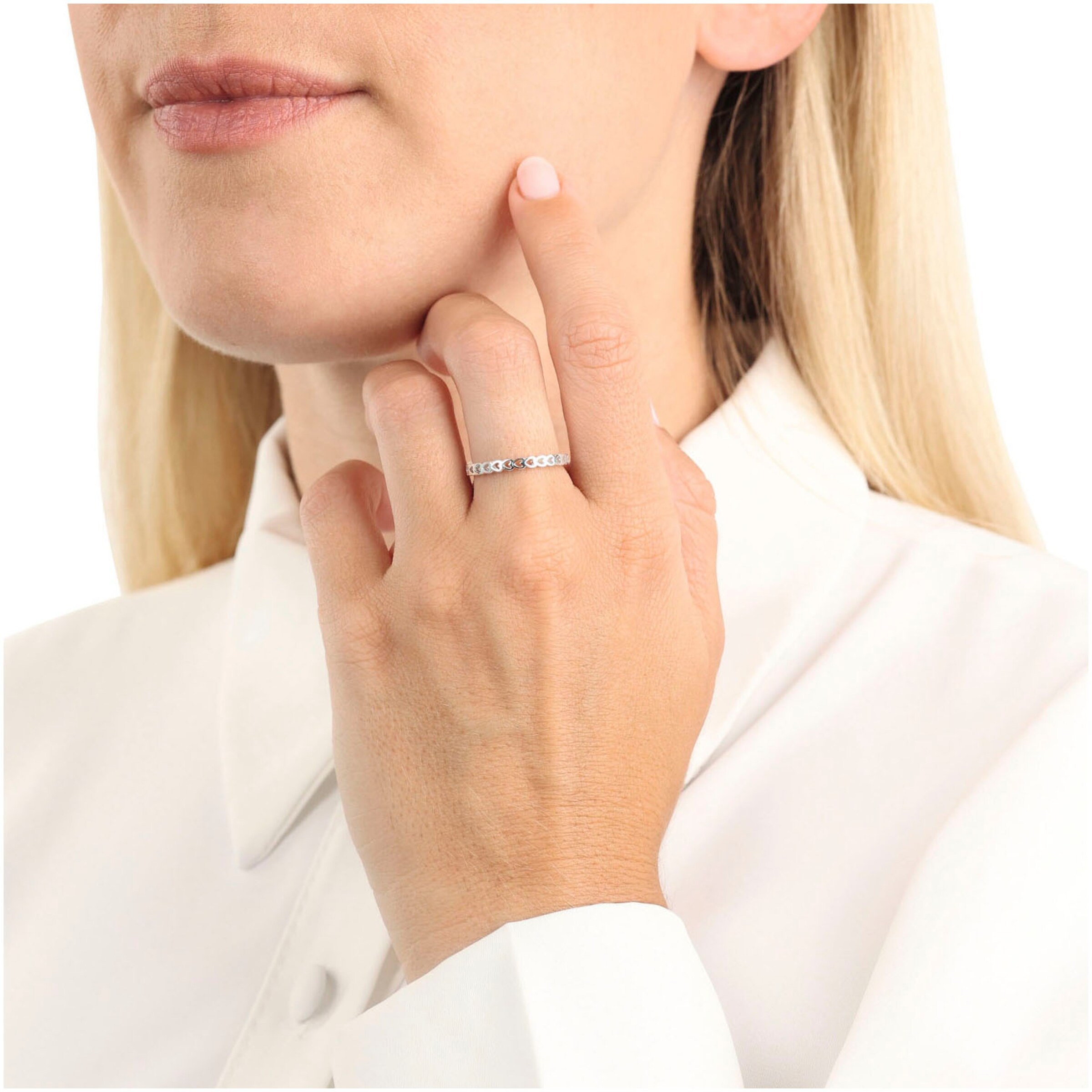 AMOR Ring in Silber: Vorderseite