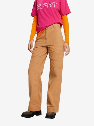 ESPRIT Wide Leg Cargohose in Braun: predná strana