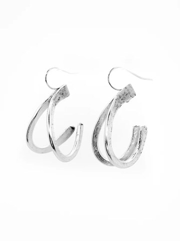 d'ecolife Essentials Ohrringe 'Heart Hoops' in Silber