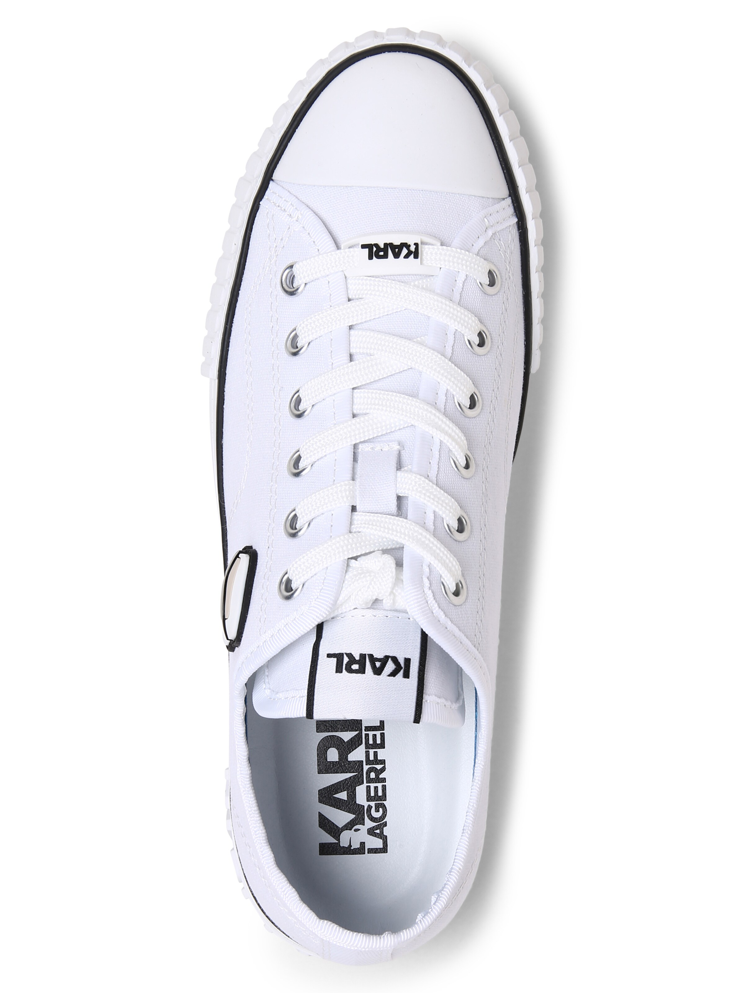 balta Karl Lagerfeld Sportbačiai be auliuko