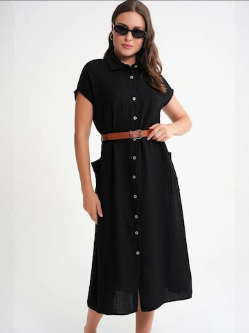Robe-chemise MixRay en noir