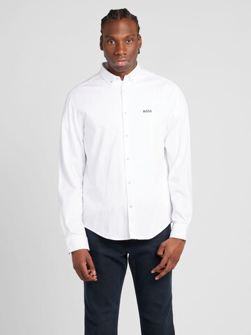 BOSS Regular fit Button Up Shirt 'B_Motion_L' in White: front