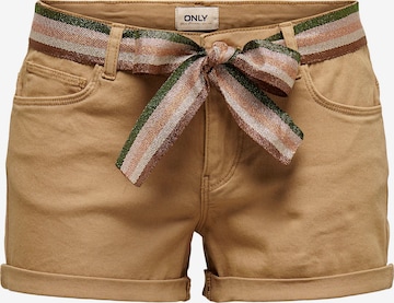 ONLY - Pantalón 'CLAUDIA' en marrón: frente