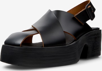 Sandalo con cinturino 'Billie' di CAMPER in nero: frontale