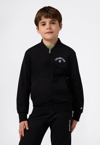 Champion Zip-Up Hoodie in Black: front