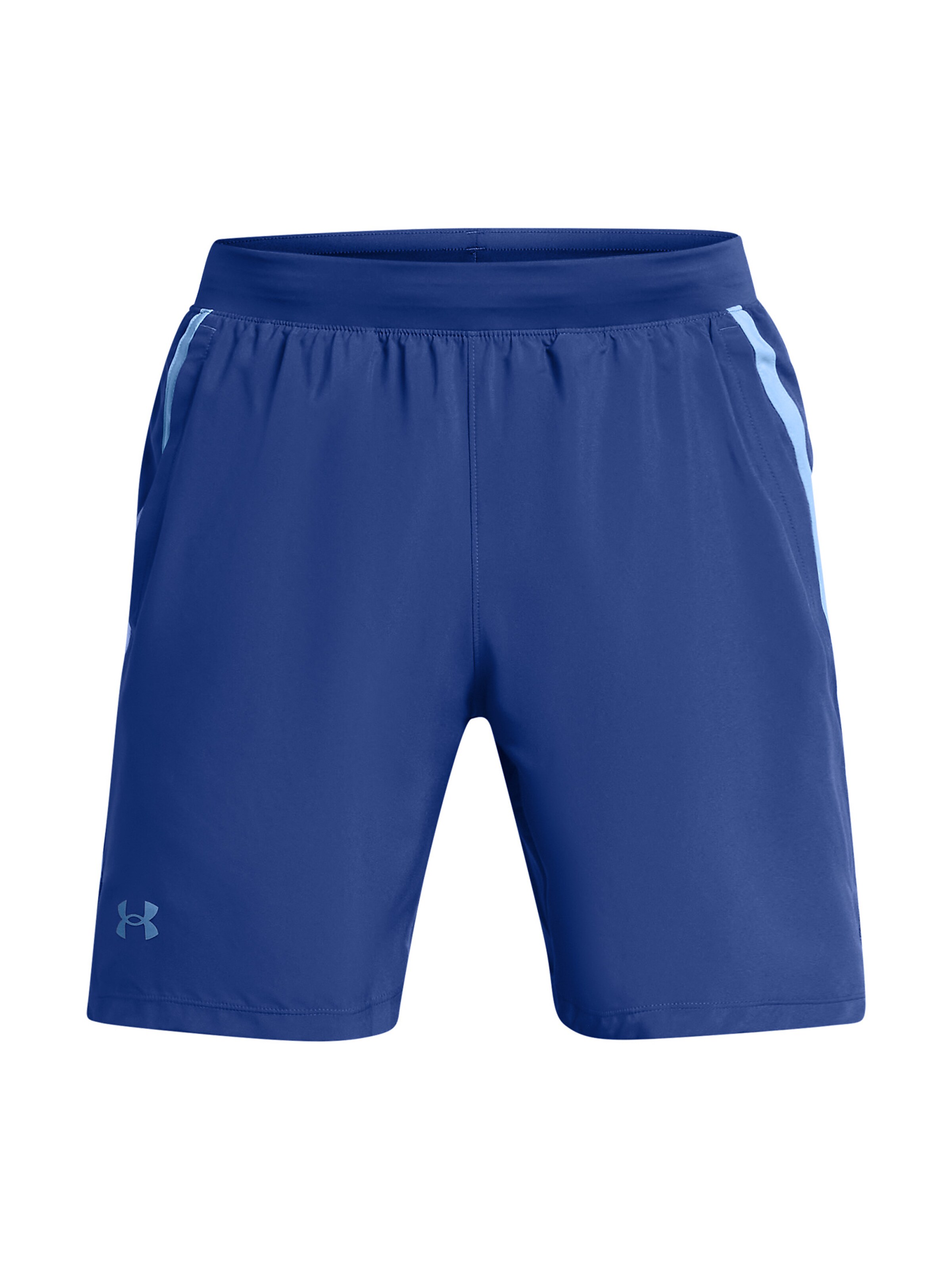 UNDER ARMOUR Workout Pants 'Launch 7' in Blue: front