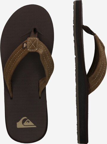 QUIKSILVER T-Bar Sandals 'CARVER' in Brown