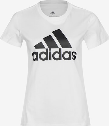 T-shirt fonctionnel 'Essentials Logo' ADIDAS SPORTSWEAR en blanc : devant