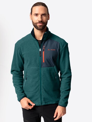 VAUDE Athletic Fleece Jacket 'Neyland' in Green: front